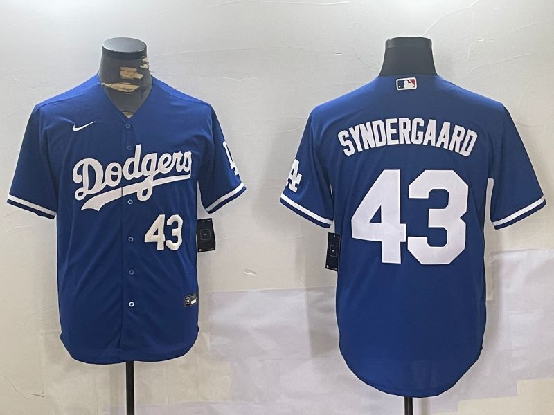 Men Los Angeles Dodgers #43 Syndergaard Blue Game 2024 Nike MLB Jersey style 11204